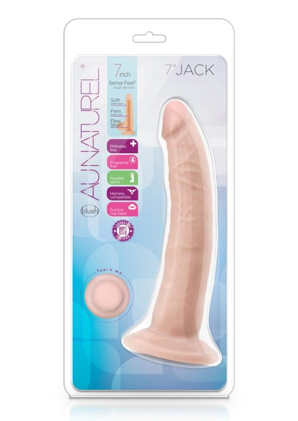 Au Naturel Jack Dildo with Suction Cup 7in - Vanilla