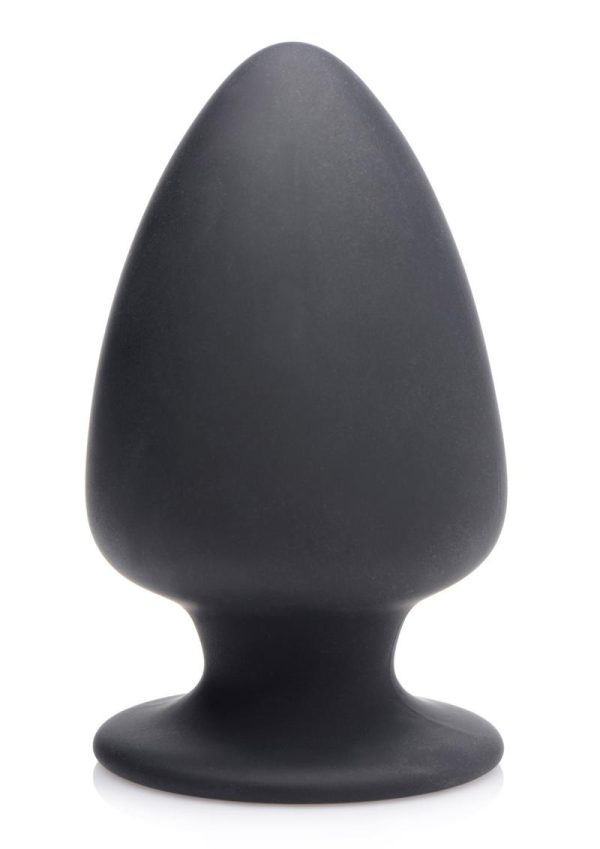 Squeeze-It Squeezable Silicone Anal Plug - Medium - Black