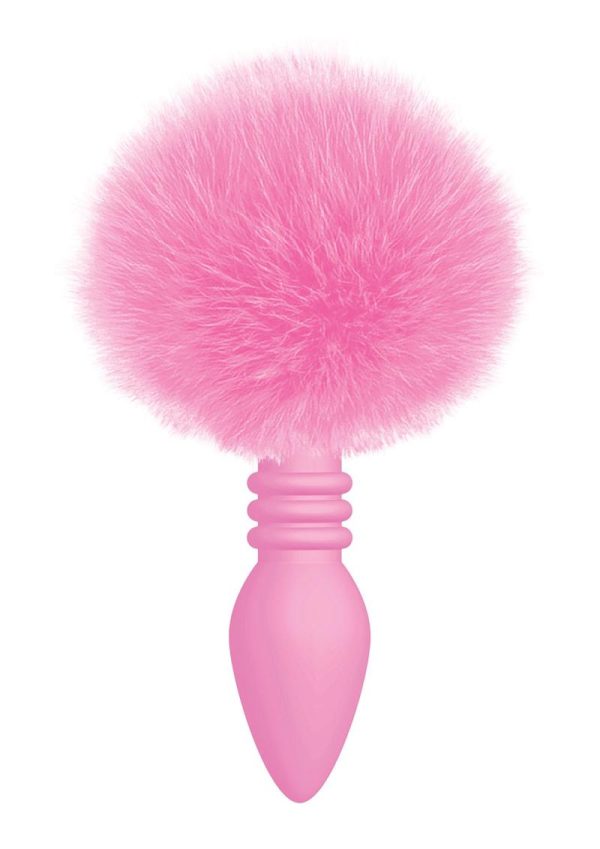 The 9`s - Cottontails Silicone Ribbed Bunny Tail Butt Plug - Pink