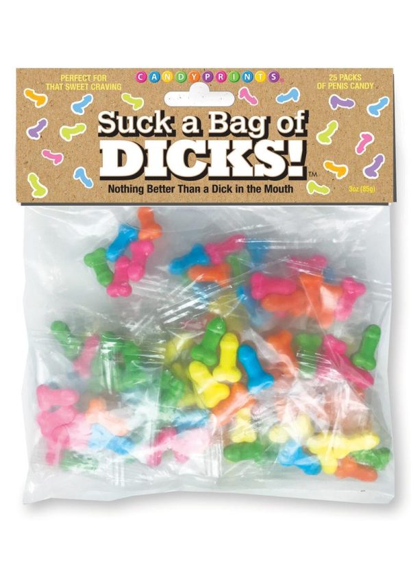 Candyprints Suck A Bag Of Dicks Assorted Flavors (25 packs per bag)