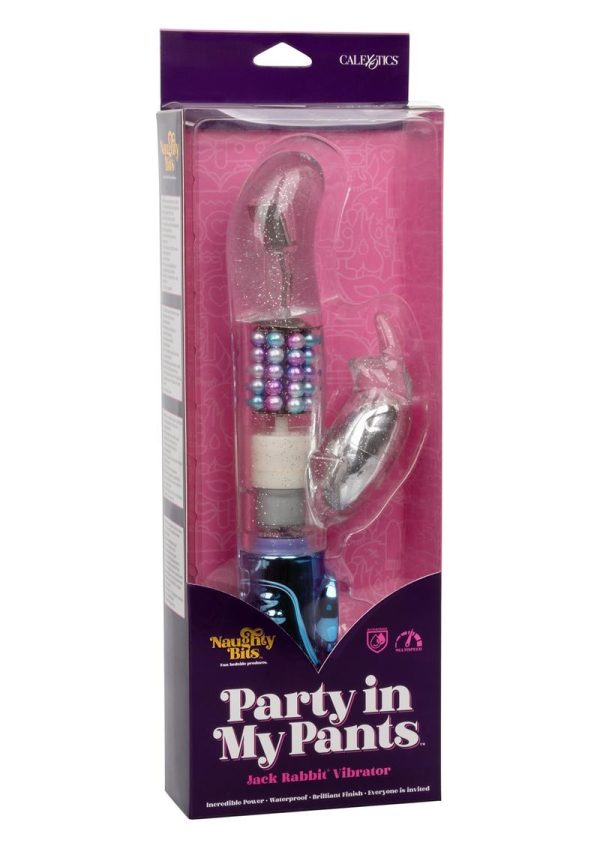 Naughty Bits Party in my Pants Jack Rabbit Rotating and Gyrating Vibrator - Multicolored