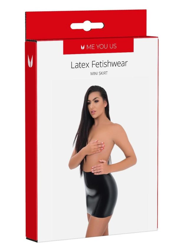 ME YOU US Latex Mini Skirt - Large - Black