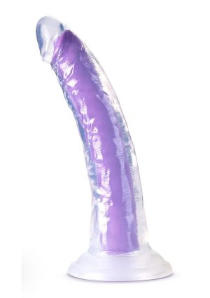 Neo Elite Glow In The Dark Light Silicone Dual Dense Dildo 7in - Neon Purple