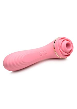 Inmi Bloomgasm Passion Petals 10X Rechargeable Silicone Rose Clitoral Stimulator - Pink