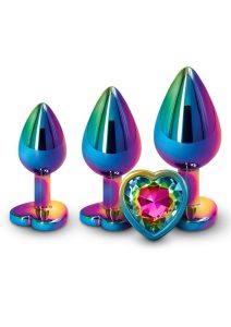 Rear Assets Aluminum Anal Plug Trainer Kit (3 pieces) - Multicolor