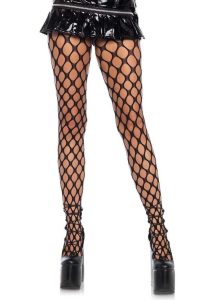 Leg Avenue Jumbo Pothole Net Tights - O/S - Black