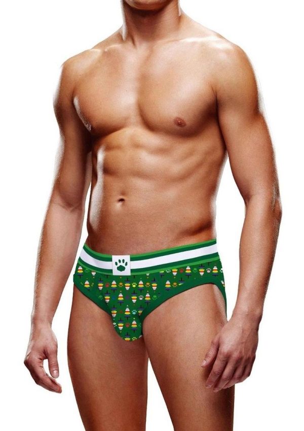 Prowler Fall/Winter 2022 Christmas Tree Brief - XSmall - Green/Rainbow