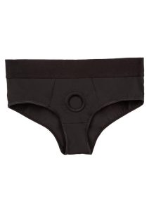 Her Royal Harness Backless Brief - Large/XLarge - Black