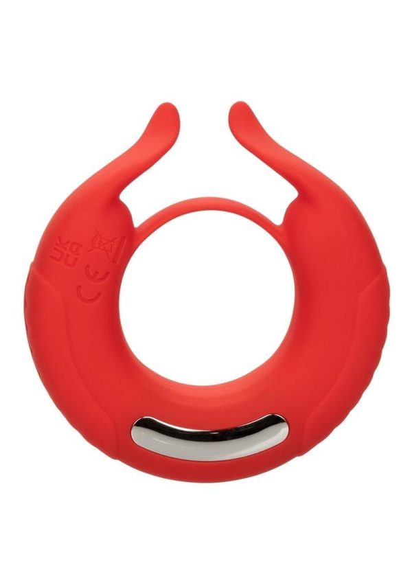 Silicone Rechargeable Taurus Enhancer Couples Ring - Red