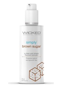 Wicked Simply Water Based Flavored Lubricant 2.3oz - Brown Sugar