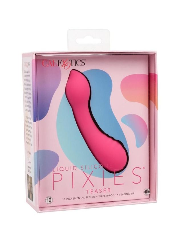 Liquid Silicone Pixies Teaser Rechargeable Vibrator - Pink