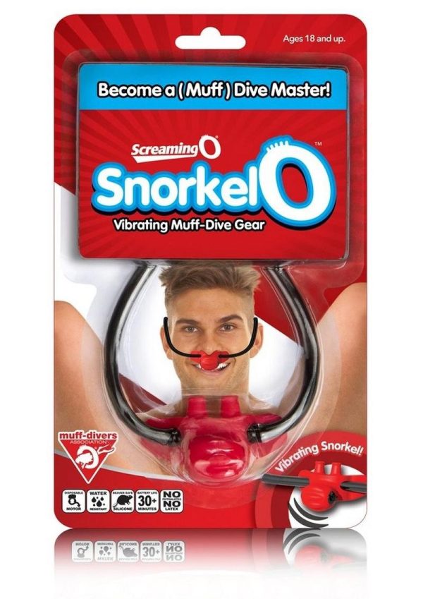 SnorkelO Silicone Oral Vibrator - Black/Red