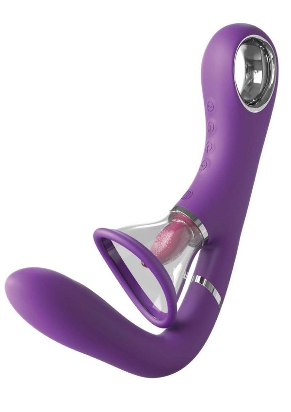 Fantasy For Her Ultimate Pleasure Pro Rechargeable Silicone Vibrator - Purple/Clear