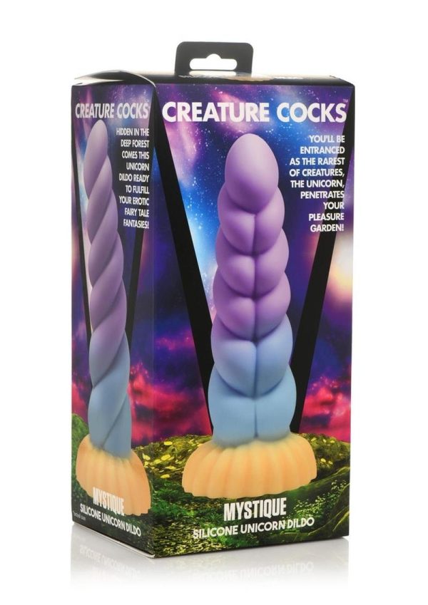 Creature Mystique Silicone Unicorn Dildo - Multicolored