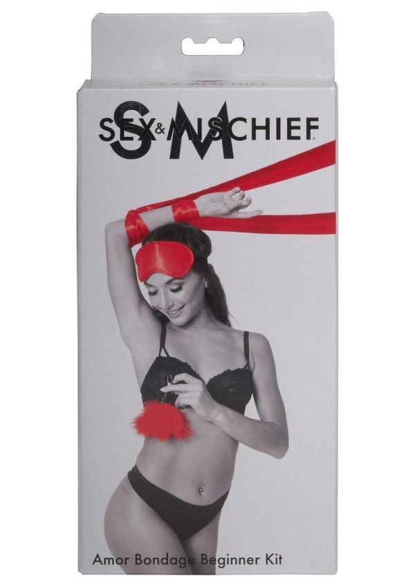 Sex and Mischief Amor Bondage Beginner Kit - Red/Black