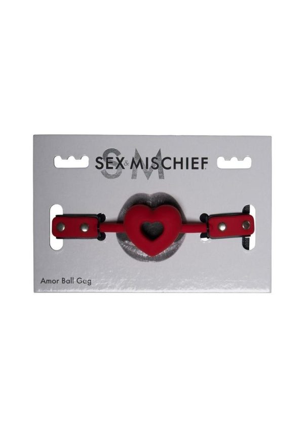 Sex and Mischief Amor Ball Gag - Red/Black