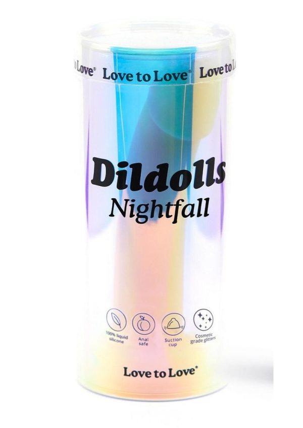 Love to Love Dildolls Nightfall Silicone Dildo - Teal/Gold