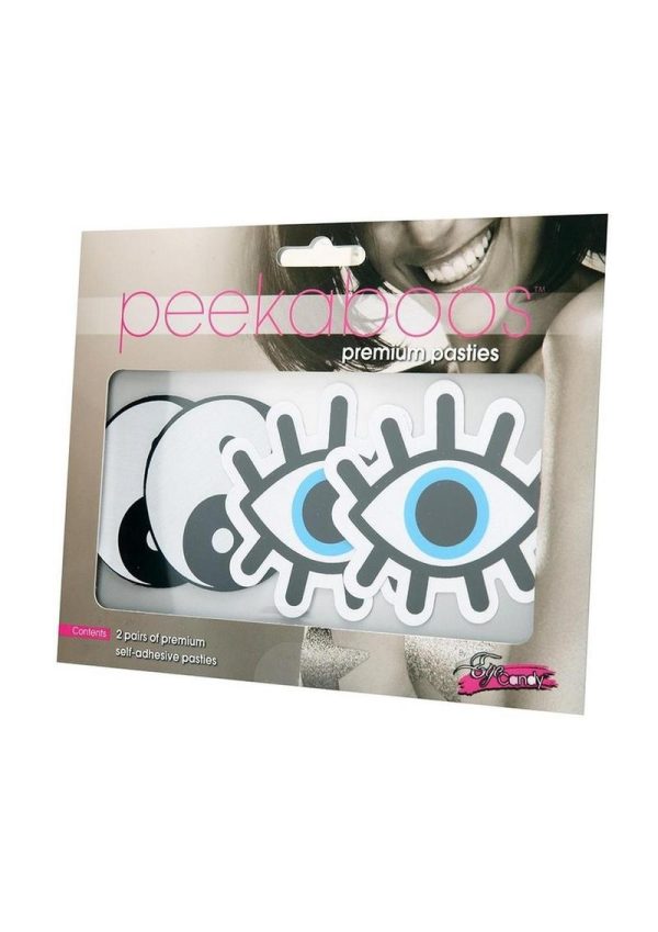 Peekaboo Yin and Yang Pasties - White/Blue