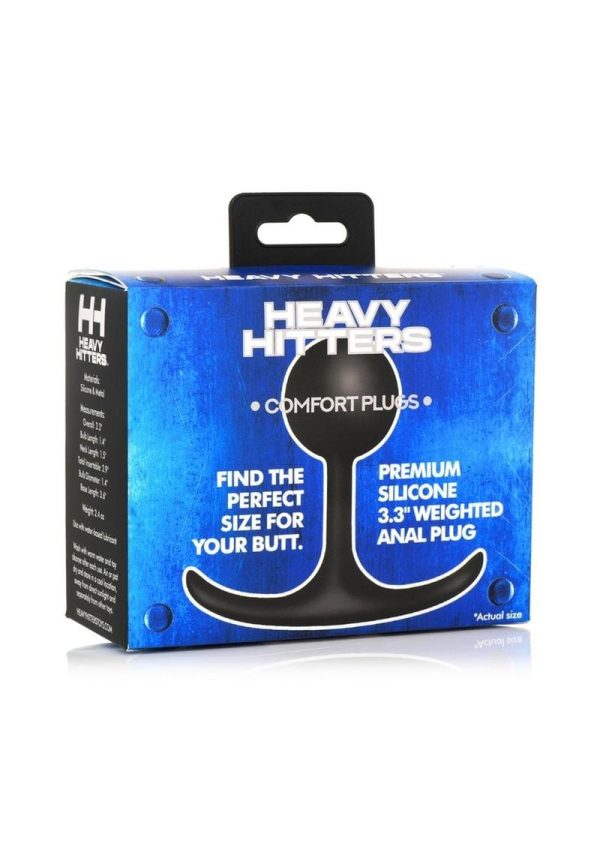 Heavy Hitters Comfort Plugs Silicone Weighted Round Plug 3.3in - Black