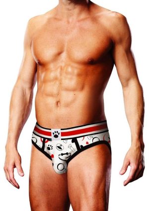 Prowler Spring/Summer 2023 Puppie Print Brief - Large - White/Black