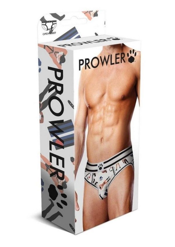 Prowler Spring/Summer 2023 Leather Pride Open Brief - Medium - White/Black