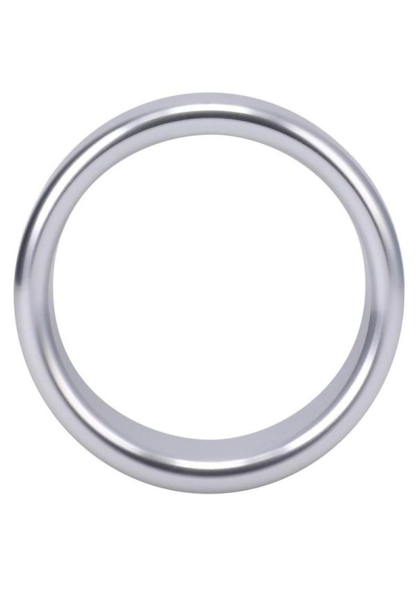 Rock Solid Brushed Alloy Aluminum Cock Ring - Medium - Silver