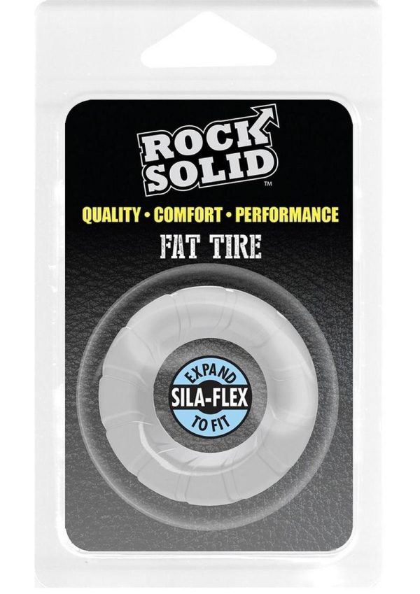 Rock Solid Fat Tire Silicone Cock Ring - White