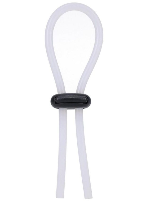 Rock Solid Lasso Double Lock Adjustable Silicone Cock Ring - White