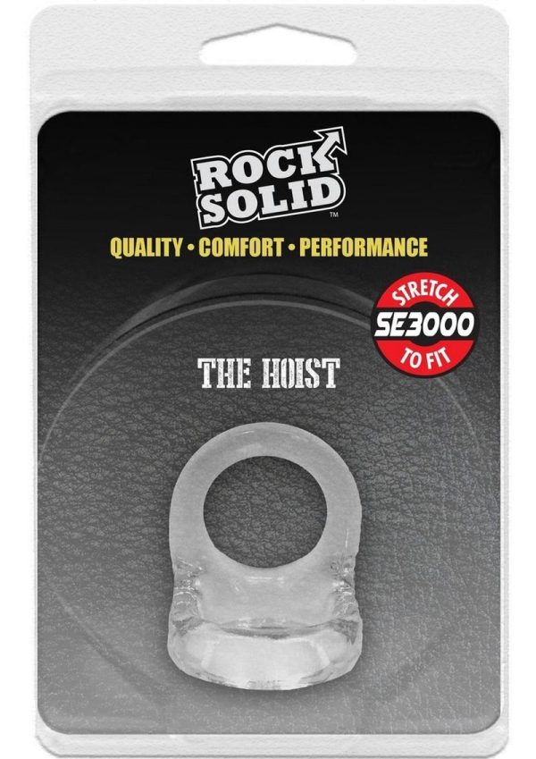 Rock Solid The Hoist Dual Cock Ring - Clear