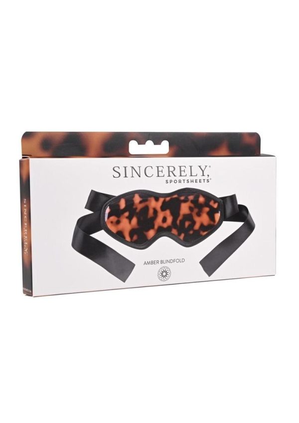 Sincerely Amber Blindfold - Animal Print Gold