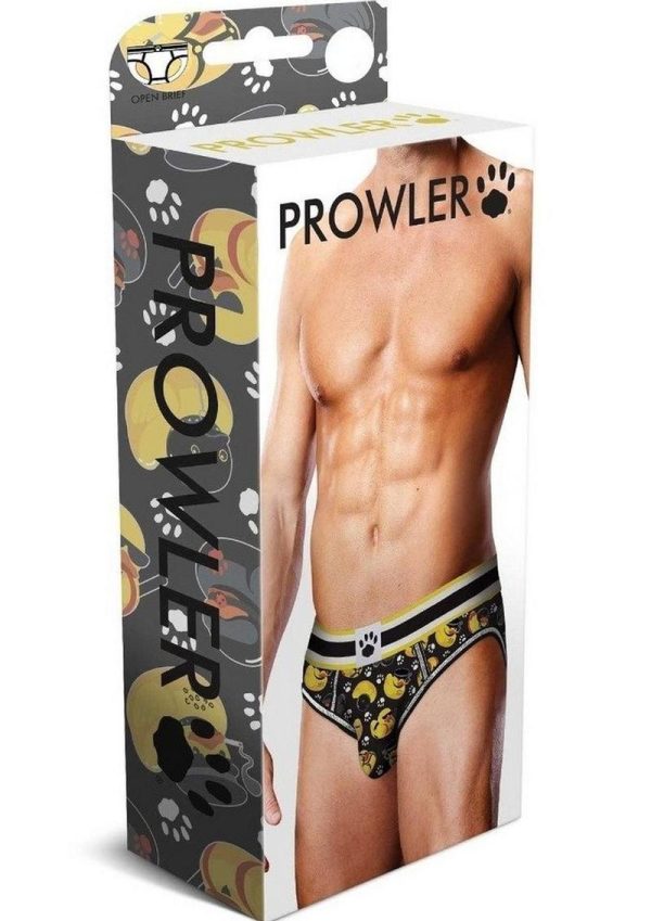 Prowler Spring/Summer 2023 BDSM Rubber Ducks Open Brief - Medium - Black/Yellow