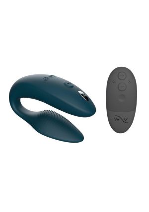 We-Vibe Sync Rechargeable Silicone Couples Vibrator with Remote Control - Green Velvet