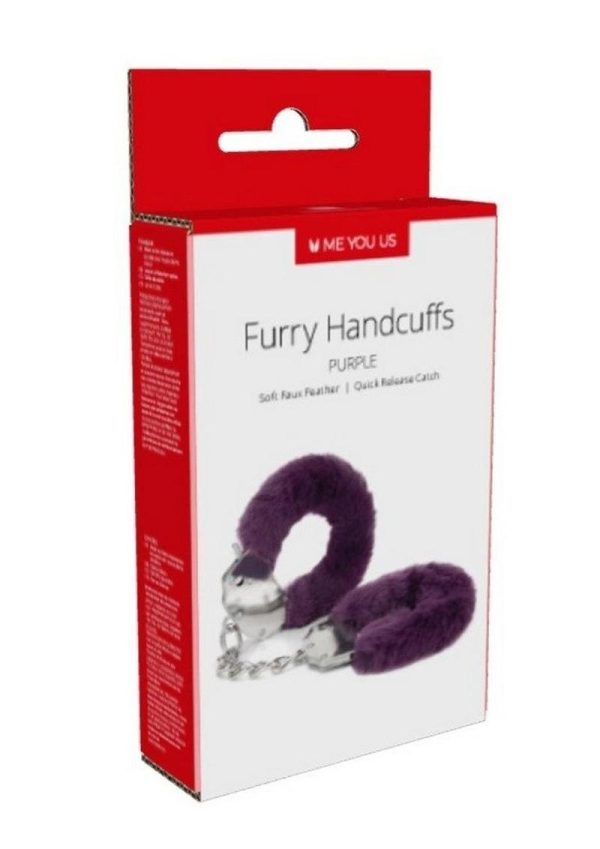 ME YOU US Furry Handcuffs - Purple