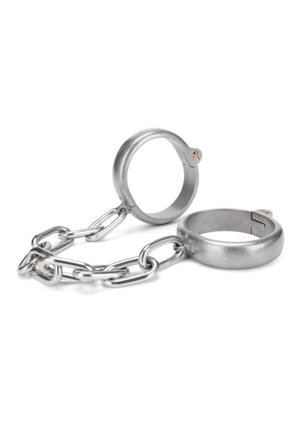 Prowler Red Heavy Duty Metal Handcuffs - Stainless Steel