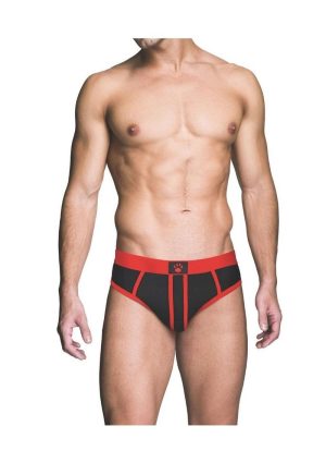 Prowler Red Ass-Less Brief - Large - Black/Red