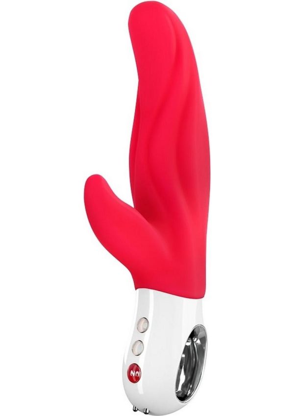 Lady Bi Silicone Dual Action Vibrator - India Red