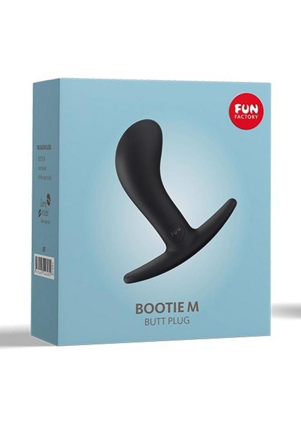 Bootie M Silicone Anal Plug - Medium - Black