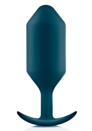 B-Vibe Snug Plug 6 Silicone Weighted Anal Plug - Marine Blue