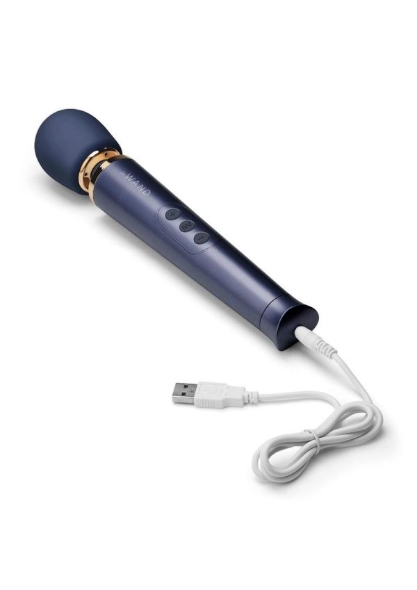 Le Wand Petite Rechargeable Silicone Vibrating Massager - Navy Blue