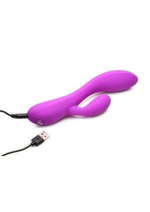 Bang! 10X Flexible Rechargeable Silicone Rabbit - Purple