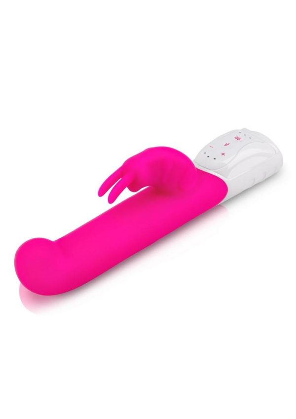 Rabbit Essentials Silicone Rechargeable Come Hither G-Spot Rabbit - Hot Pink