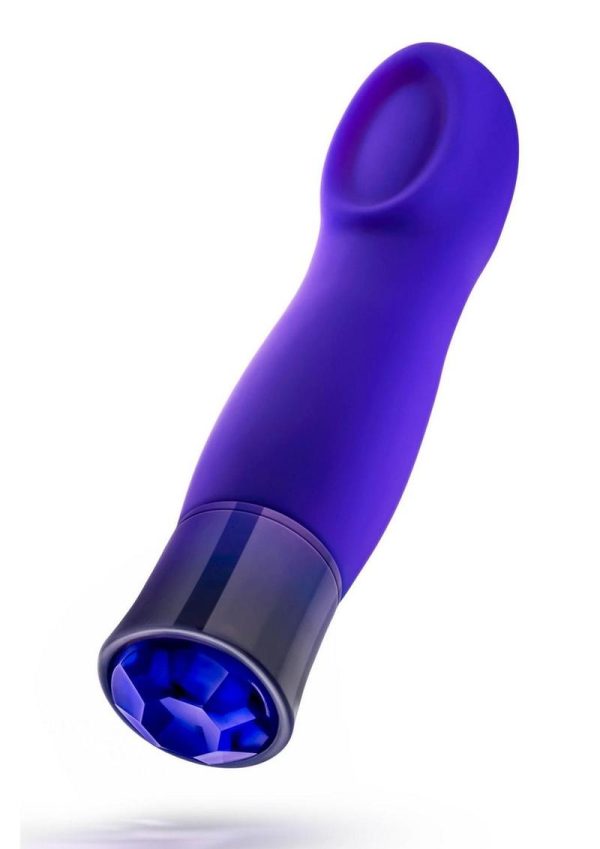 Oh My Gem Mystery Rechargeable Silicone G-Spot Vibrator - Sapphire