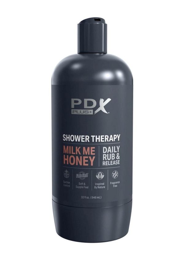 PDX Plus Shower Therapy Milk Me Honey Discreet Stroker - Caramel