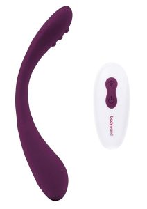 Bodywand ID Bend Rechargeable Silicone Clitoral Stimulator with Remote - Purple