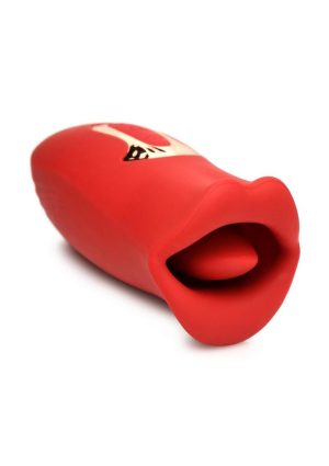 Lickgasm Kiss and Tell Mini Kissing Vibrating Rechargeable Silicone Clitoral Stimulator - Red