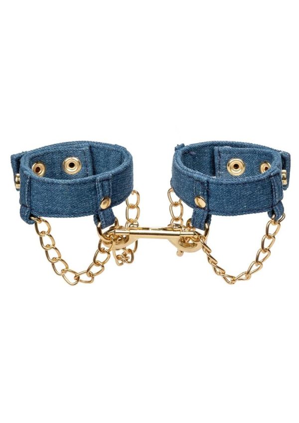 Ride `em Premium Denim Collection Wrist Cuffs - Blue