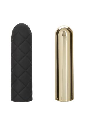 Raven Quilted Seducer Rechargeable Silicone Bullet - Black