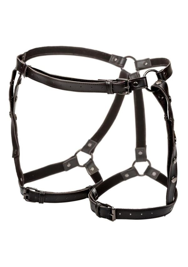 Euphoria Collection Riding Thigh Harness - Plus Size - Black