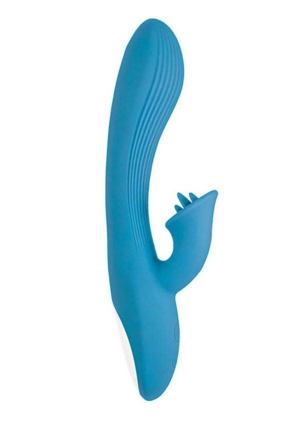 Goddess Lavish Desire Rechargeable Silicone Vibrator - Blue