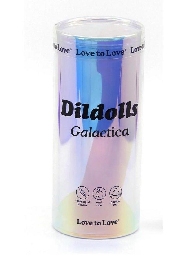 Love to Love Dildolls Galactica Silicone Dildo - Pink/Green